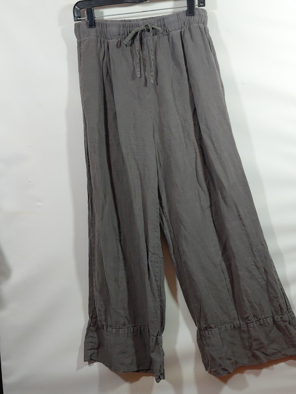 Zara Wide Leg Drawstring Elastic Waist Boho  Gray Size Small Hippie Pants